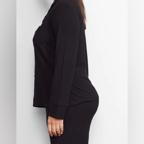 Skims SOFT LOUNGE LONG SLEEVE BLACK SLEEP TOP Size 4X (26-28)NWT - Picture 4 of 17